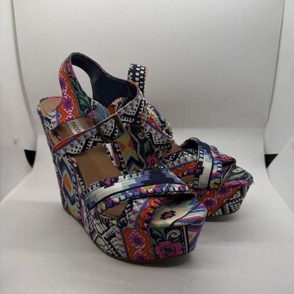 Steve Madden Shoes - Steve Madden Winonna Wedges Multicolored Platform Sandals Size 8.5M
